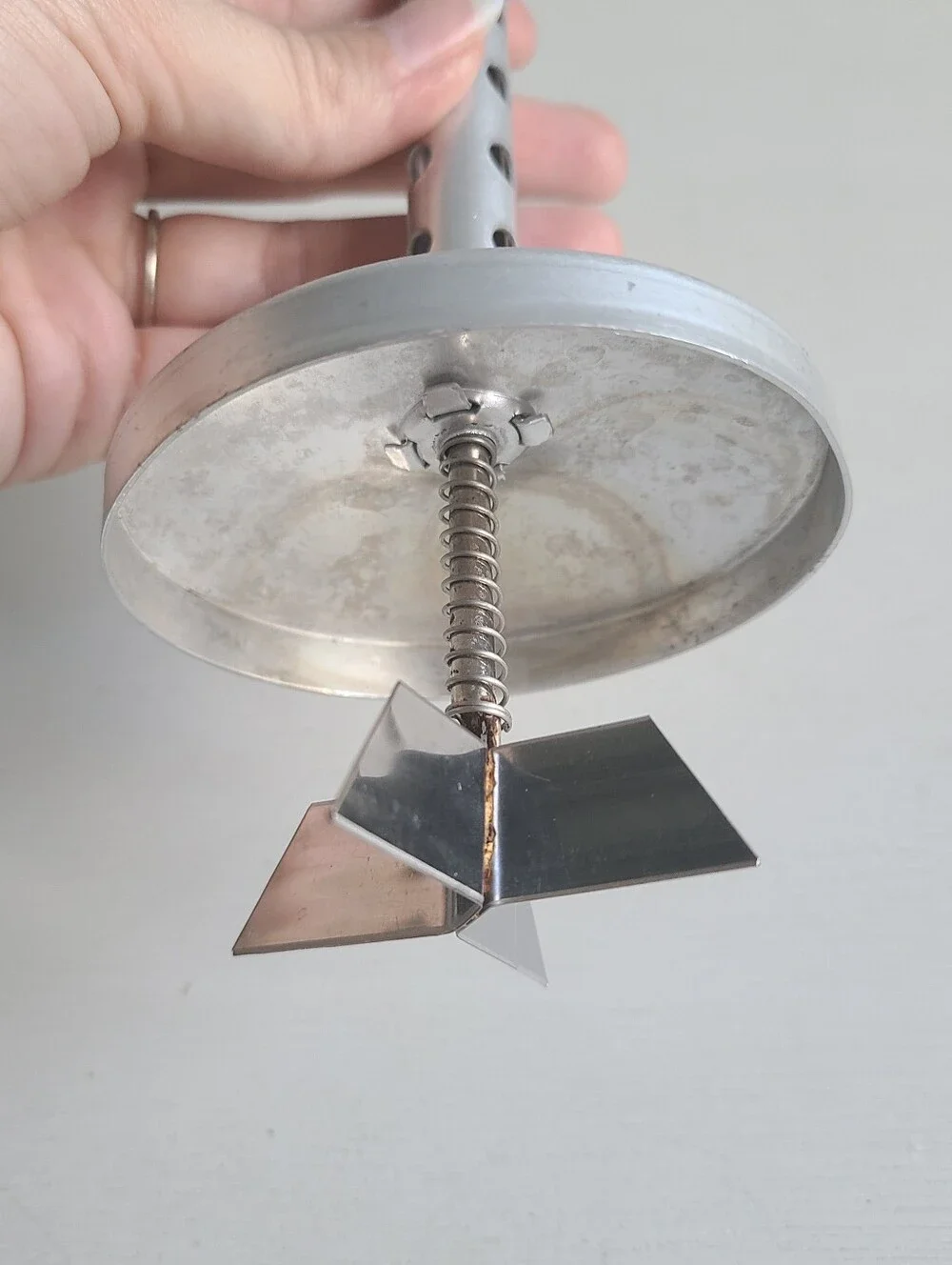 Vintage Anchor Hocking Food Chopper with Measuring Cup Base